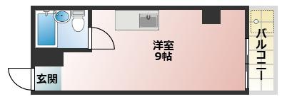 メゾン東和(ワンルーム/2階)の間取り写真