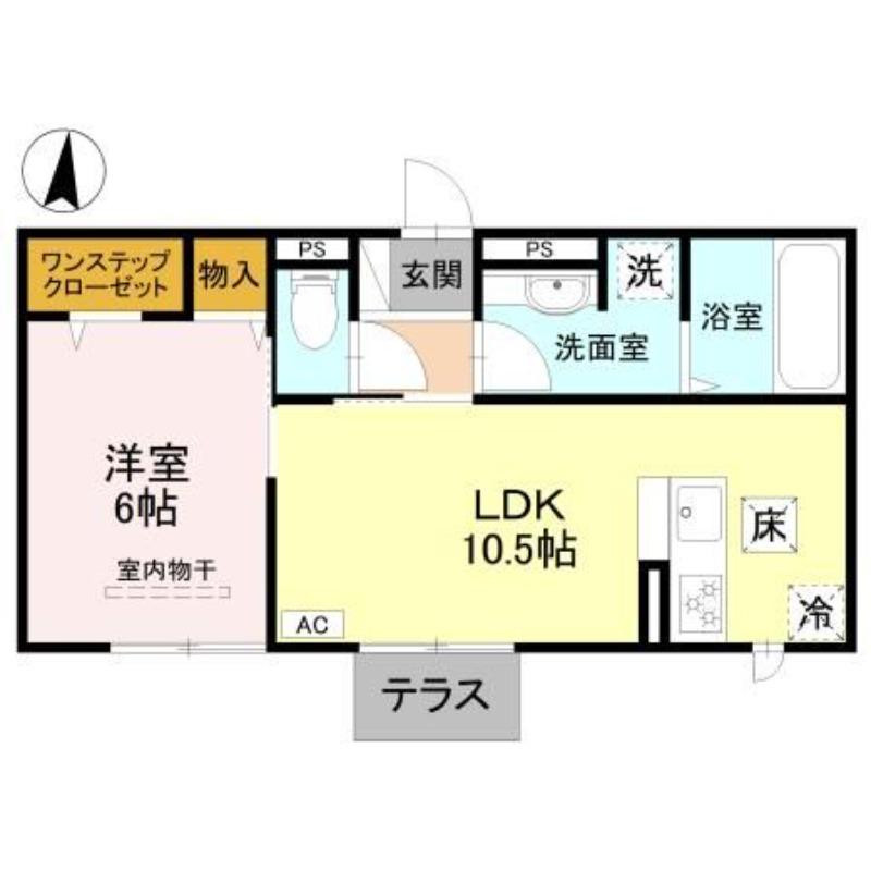 グランステラ(1LDK/1階)の間取り写真