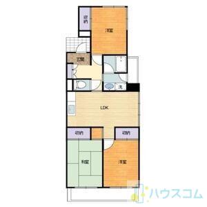 エクセルハイム2(3LDK/2階)の間取り写真