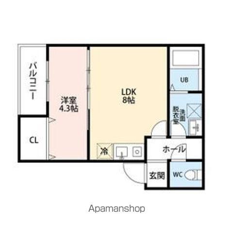 WELLーBEING鶴橋(1LDK/3階)の間取り写真