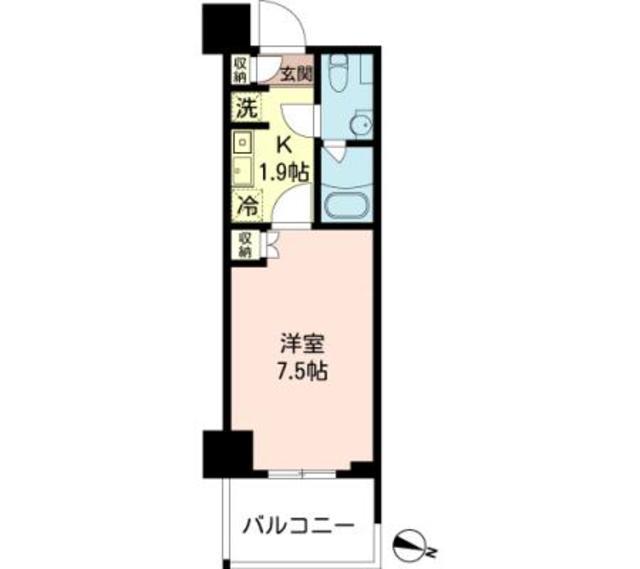 MFPRコート木場公園(1K/14階)の間取り写真