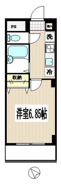 メゾンY・K(1K/2階)の間取り写真