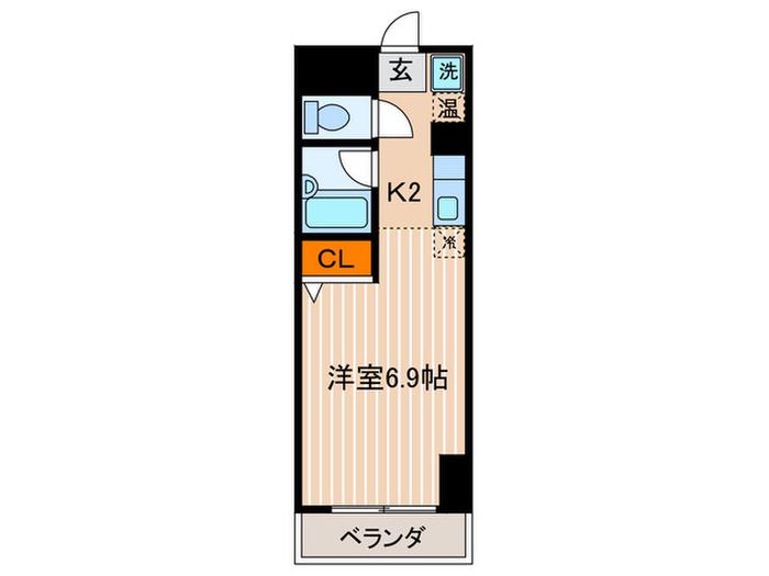 WILL-21烏丸御池(1K/7階)の間取り写真