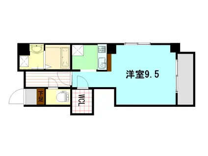 AYA COURT(1K/4階)の間取り写真