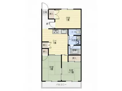 エクセレント一番館(3DK/3階)の間取り写真