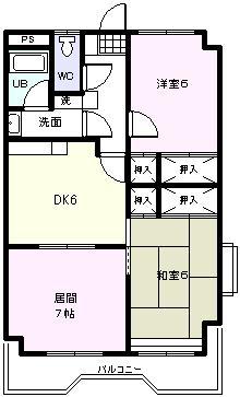 ハイツゆう(3DK/2階)の間取り写真