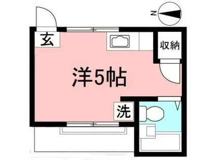 グリュックハイツ(ワンルーム/1階)の間取り写真