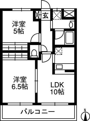 グランドパレスNS-77(2LDK/4階)の間取り写真