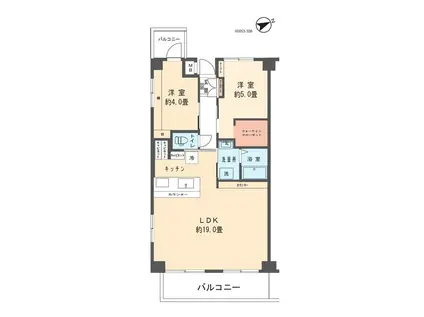 メゾンピアⅢ(2LDK/3階)の間取り写真