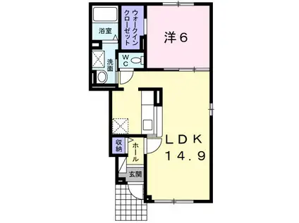 グレイスヴィラコトニ(1LDK/1階)の間取り写真