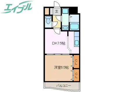 フォレストフォールズ(1DK/2階)の間取り写真