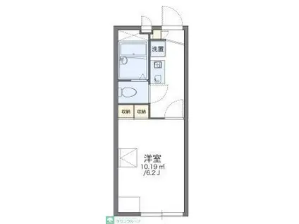 レオパレススカイタウン(1K/2階)の間取り写真