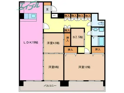 シャンボール西浦(3SLDK/2階)の間取り写真
