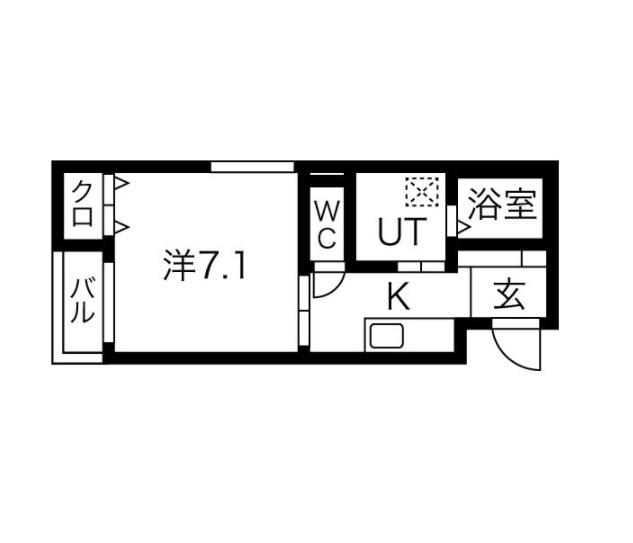 ヴィラアバーナ桜台(1K/4階)の間取り写真