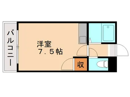 ビラコーポ和白(ワンルーム/3階)の間取り写真