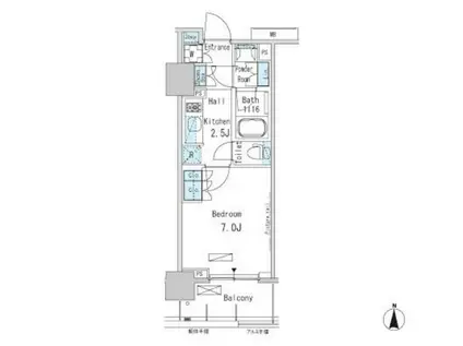 パークアクシス蒲田ステーションゲート(1K/2階)の間取り写真