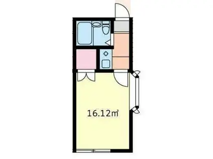 レオパレスダイエー(1K/2階)の間取り写真