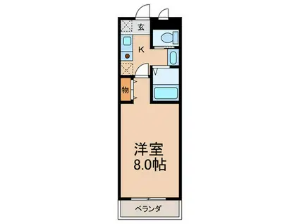 メゾン・ド・アゼリア(1K/2階)の間取り写真