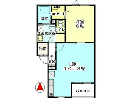 SWANA(1LDK/1階)の間取り写真