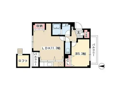 パレットM・T(1LDK/4階)の間取り写真