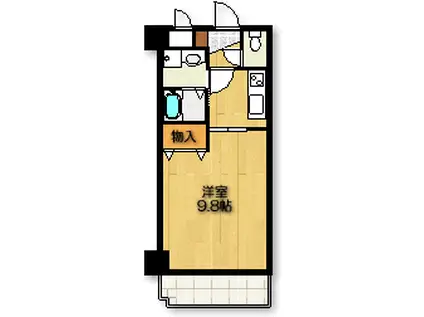 グリーン春里(1K/2階)の間取り写真