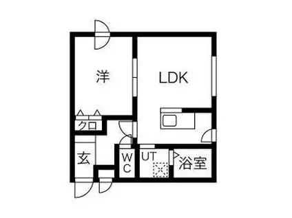 リトルポケット(1LDK/3階)の間取り写真