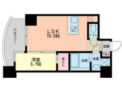 セレニテ本町グランデ(1LDK/11階)の間取り写真