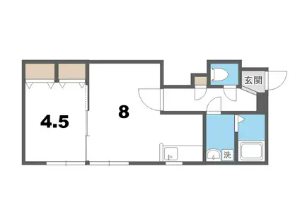 リータウンJ(1LDK/2階)の間取り写真