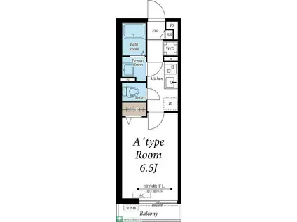 グレイス船橋(1K/3階)の間取り写真