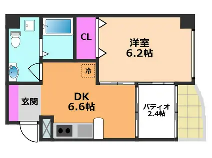 LA-REJOUIR(1SDK/3階)の間取り写真