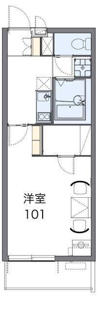 レオパレスルームス北越(1K/2階)の間取り写真