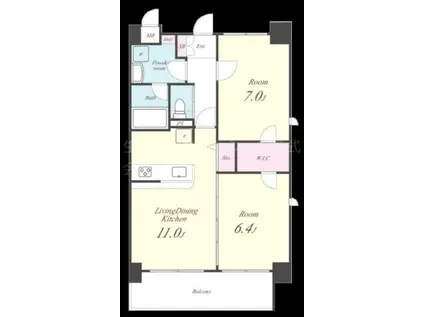 フェリチッタ川口(2LDK/5階)の間取り写真