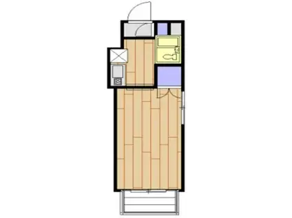 パールマンションⅡ東伏見(1K/2階)の間取り写真