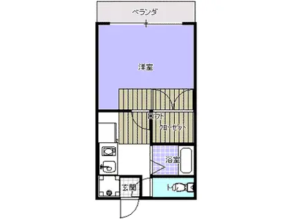ジュネスあさひ(1K/3階)の間取り写真