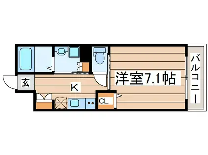 イーストフォート(1K/5階)の間取り写真