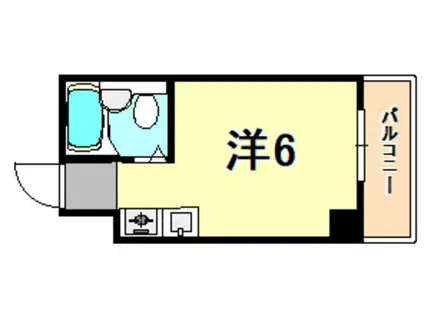 甲南第二本山ハイム(1K/4階)の間取り写真