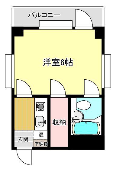タジママンション(1K/1階)の間取り写真