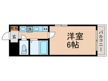 アスヴェル京都御所前II(1K/4階)の間取り写真