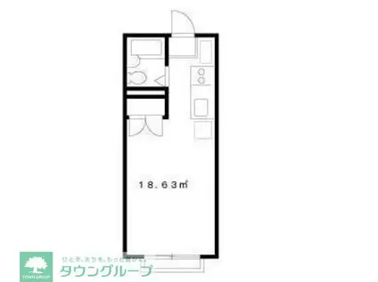 イスティーム(ワンルーム/2階)の間取り写真