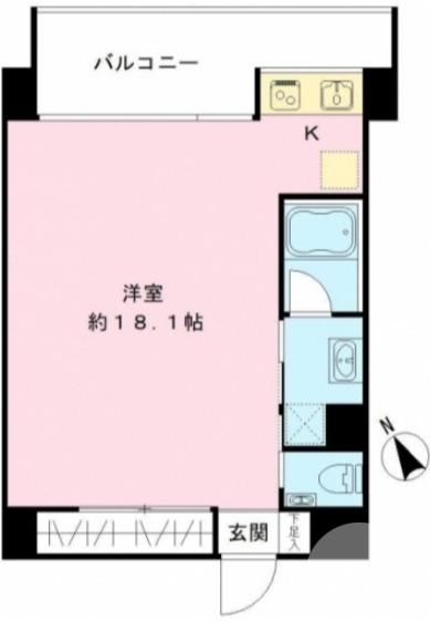 グランリーオ(ワンルーム/3階)の間取り写真