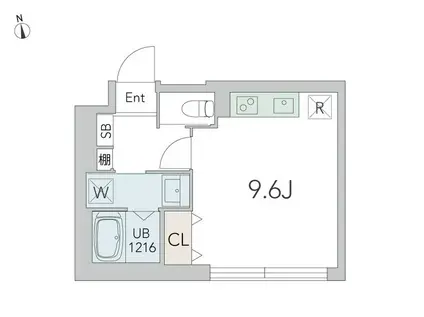 GRANDUO用賀6(ワンルーム/1階)の間取り写真