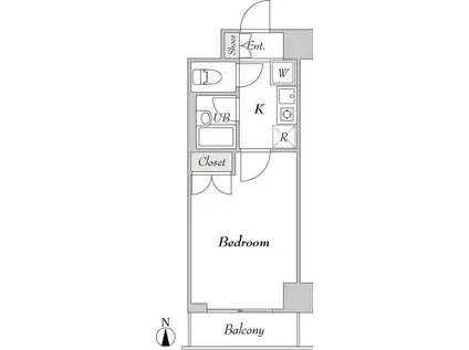 BLUROCK秋葉原(1K/9階)の間取り写真