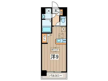 ルネス・グランドソレイユ(ワンルーム/4階)の間取り写真