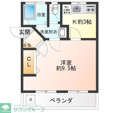 みどりマンション前久保ビル(1K/4階)の間取り写真