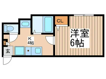 フェリオ上高井戸(1K/3階)の間取り写真