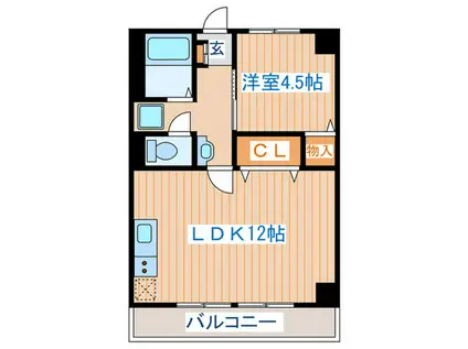 ポ-トタウンカネショ-(1LDK/5階)の間取り写真