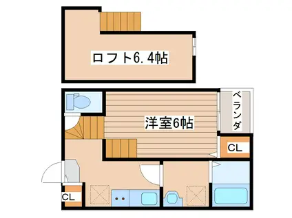 スエルテ(1K/2階)の間取り写真