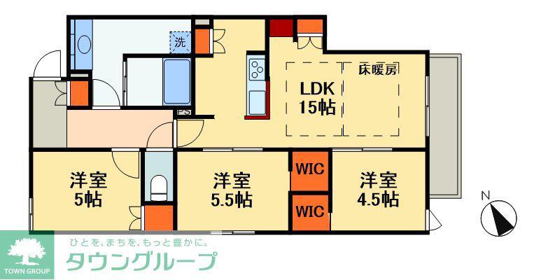 ウエスト・ノワール(3LDK/3階)の間取り写真