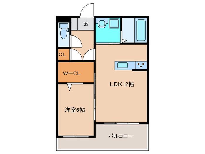 PHOENIX福間BAYSIDE(1LDK/1階)の間取り写真
