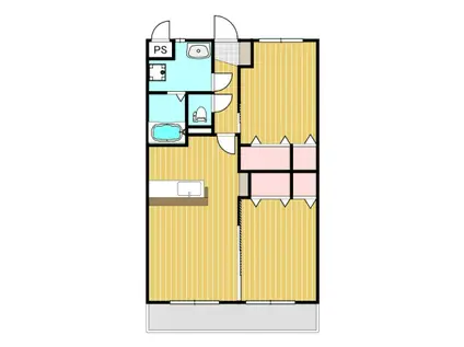 ルナレガーロ(2LDK/1階)の間取り写真